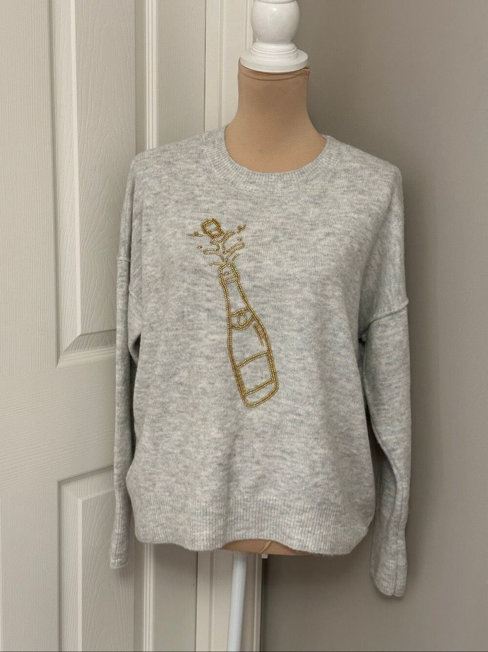 CeCe Beaded celebration sweater